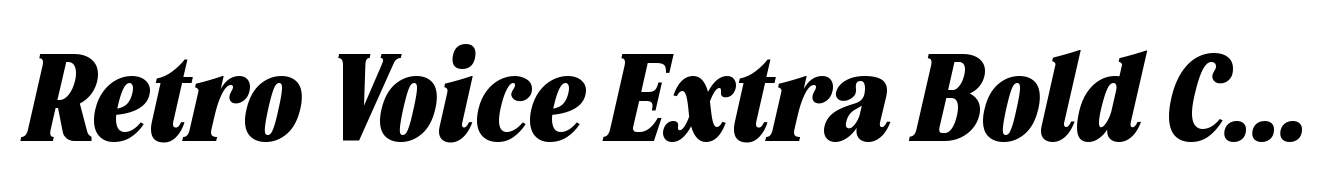 Retro Voice Extra Bold Condensed Two Italic
